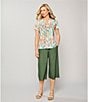 Allison Daley Linen Blend Pull-On Capri Pants, Color:Spring Sage - Image 6