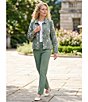 Allison Daley Long Sleeve Button Front Point Collar Embroidered Jacket - Image 6