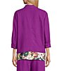 Allison Daley Long Sleeve Button Front Point Collar Soft Jacket - Image 2