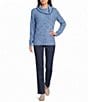 Allison Daley Long Sleeve Cowl Neck Rib Trim Sweater - Image 3