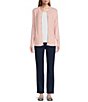 Color:Blush - Image 3 - Long Sleeve Crew Neck Button Front Patch Pocket Classic Cardigan