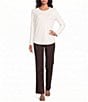 Allison Daley Long Sleeve Crew Neck Knit Top - Image 3