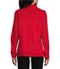 Allison Daley Long Sleeve Envelope Neck Rib Trim Sequin Sweater - Image 2