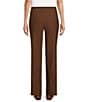 Allison Daley Petite Size Brown Tiramisu Stretch Pull On Straight Leg Pants - Image 2