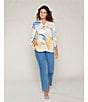 Allison Daley Petite Size Chambray Straight Leg Stretch Denim Elastic Waist Pull-On Jeans, Color:Chambray - Image 4