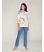Allison Daley Petite Size Chambray Straight Leg Stretch Denim Elastic Waist Pull-On Jeans, Color:Chambray - Image 6