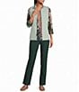 Allison Daley Petite Size Chevron Quilted Sleeveless Two-Way Zip Front Vest - Image 3