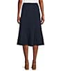 Color:True Navy - Image 2 - Petite Size City Stretch Gored Panel Skirt