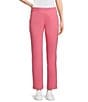 Color:Chateau Rose - Image 1 - Petite Size Coordinating Straight Leg Pull-On Pant