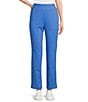 Color:Campanula - Image 1 - Petite Size Coordinating Straight Leg Pull-On Pant