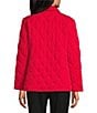 Allison Daley Petite Size Diamond Stitch Woven Quilt Long Sleeve Button Front Jacket - Image 2