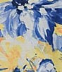 Allison Daley Petite Size Embellished Floral Print 3/4 Sleeve Keyhole Neck Knit Top, Color:Impressionist Floral - Image 4