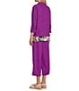 Allison Daley Petite Size Long Sleeve Button Front Point Collar Soft Coordinating Jacket - Image 5
