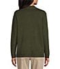 Allison Daley Petite Size Long Sleeve Open-Front Rib Trim Cardigan - Image 2
