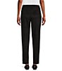 Color:Black - Image 2 - Petite Size Luxe Suede Straight Leg Pull-On Pants