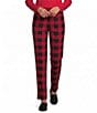 Allison Daley Petite Size Plaid Straight Leg Pull-On Ponte Pants - Image 1