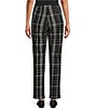 Allison Daley Petite Size Plaid Straight Let Pull-On Ponte Pants - Image 2