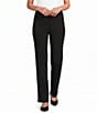 Allison Daley Petite Size Pull-On Waist Straight Leg Knit Pants - Image 1