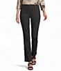 Allison Daley Petite Size Straight Leg Stretch Denim Elastic Waist Pull-On Embellished Pants - Image 1