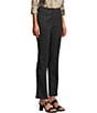 Allison Daley Petite Size Straight Leg Stretch Denim Elastic Waist Pull-On Embellished Pants - Image 3