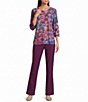 Allison Daley Petite Size Stretch Pull-On Straight Leg Pants - Image 3
