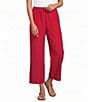Allison Daley Petite Size Tango Red Pull-On Crinkle Soft Crop Pants - Image 1