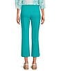 Allison Daley Petite Size Teal Ceramic Pull-On Crinkle Soft Crop Pants - Image 2