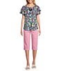 Allison Daley Petite Size Tech Stretch Pull-On Skimmer Pants, Color:French Rose - Image 5