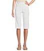Color:White - Image 1 - Petite Size Tech Stretch Pull-On Skimmer Pants