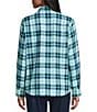 Allison Daley Plaid Long Sleeve Point Collar Button Front Blouse - Image 2