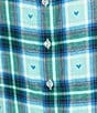 Allison Daley Plaid Long Sleeve Point Collar Button Front Blouse - Image 4