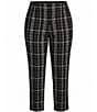 Allison Daley Plus Plaid Straight Let Pull-On Ponte Pants - Image 5
