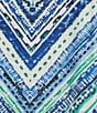 Color:Batik Stirpe - Image 4 - Plus Size Batik Stripe Cap Sleeve Keyhole Neck Tie Front Knit Top