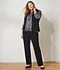 Color:Black - Image 5 - Plus Size City Stretch Straight Leg Pull-On Pants