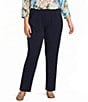 Allison Daley Plus Size City Stretch Straight Leg Pull-On Pants - Image 1