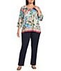 Allison Daley Plus Size City Stretch Straight Leg Pull-On Pants - Image 3