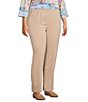 Allison Daley Plus Size City Stretch Straight Leg Pull-On Pants - Image 1