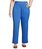 Color:Campanula - Image 1 - Plus Size Coordinating Straight Leg Pull-On Pant