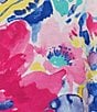 Allison Daley Plus Size Embellished Floral Print Short Tulip Sleeve V-Neck Knit Top, Color:Raspberry Ethereal Garden - Image 4