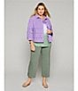 Allison Daley Plus Size Embellished Ombre Print Short Sleeve Crew Neck Knit Top, Color:Sage Ombre - Image 5