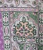 Allison Daley Plus Size Embellished Paisley Patch Print Short Sleeve Keyhole Neck Knit Top, Color:Amethyst Paisley Patch - Image 4
