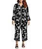 Allison Daley Plus Size Floral Print Pull-On Crinkle Soft Crop Pants - Image 3