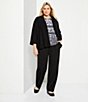 Allison Daley Plus Size Floral Stripe 3/4 Sleeve Keyhole Neck Knit Top, Color:Floral Stripe - Image 5