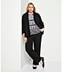Allison Daley Plus Size Floral Stripe 3/4 Sleeve Keyhole Neck Knit Top, Color:Floral Stripe - Image 6
