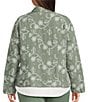 Allison Daley Plus Size Long Sleeve Button Front Point Collar Embroidered Jacket - Image 2