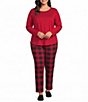 Allison Daley Plus Size Long Sleeve Crew Neck Knit Top - Image 3