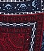 Allison Daley Plus Size Navy Bandana Patchwork Pull-On Crinkle Soft Crop Pants - Image 4