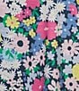 Allison Daley Plus Size Picnic Bouquet Print Flutter Sleeve Tassel Tie Neck Knit Top, Color:Indigo Picnic Bouquet - Image 4