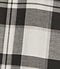 Allison Daley Plus Size Plaid Long Sleeve Button Front Point Collar Top - Image 4