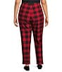 Allison Daley Plus Size Plaid Straight Leg Pull-On Ponte Pants - Image 2